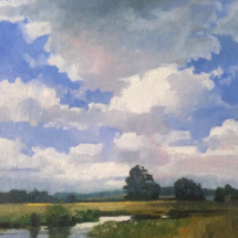 June Pastoral, 15 ¾ x 16 inches, Oil on panel