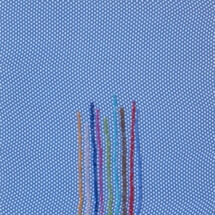 Stacked, 15 x 12 ½ inches, Hand-sewn thread on linen