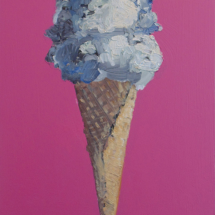Baskin Robins Mint Chocolate Chip, 18 x 12 inches, Oil on Panel