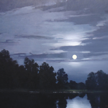 In The Shadows of the Night, 38 x 46 inches, Oil on Canvas