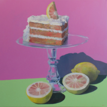 Lemon Cake, 55 x 55 inches, Oil on Canvas