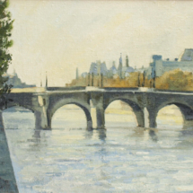 The Seine in Late Afternoon, 22 x 27-1/2 inches, oil on panel