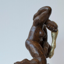 The Bather 2, Bronze with gold leaf, 12 ½ x 6 ½ x 6 inches
