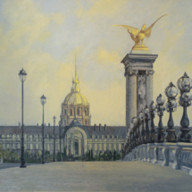 Pont Alexandre III, Paris, WF: 41 x 62-3/4 inches, oil on canvas