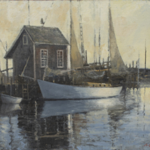 Safe Harbor, Marthas Vineyard, Oil on panel, 22 x 27 ¼ inches