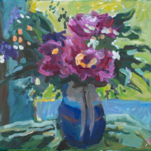Spring Bouquet 2, Acrylic on canvas, 18 ¾ x 21 ¾ inches 