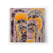 Wandering Realizations can Perforate, Pigmented plaster, scagliola inlay, 12 ¼ x 12 ¼ inches 