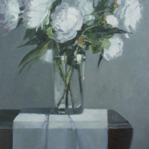 And with Such Welcome Return, Oil on Panel, 24 x 17½ inches