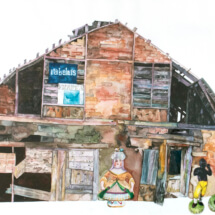 Kafkas Barn, 31¼ x 41¼ inches, Watercolor