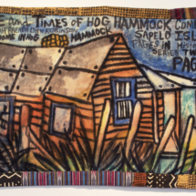 Life and Times of Hog Hammock Community, Rag painting, 39 x 56 inches