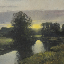 Last Light, Oil on panel, 20 ½ x 34 ½ inches