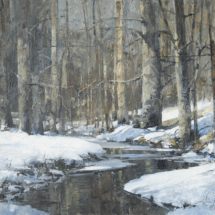 The White Soft Winter, Oil on canvas, 30 ½ x 38 inches