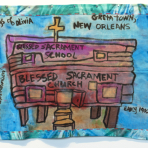 Blessed Sacrament School, 24½ x 33¼ inches, Rag Painting
