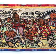 Nature Lessons with The Crowman, 42 x 91 inches, Rag Painting