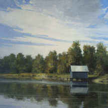 Lakeside at the Farm, 52 x 66 inches, Oil on Canvas
