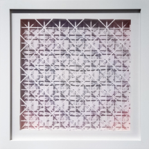 Fade Inverse, Hand-cut paper and acrylic, Framed: 13 ¼ x 13 ¼ inches 