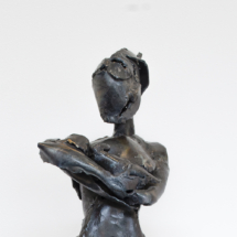 Mother and Child, 23 x 6 x 6 inches, forged steel