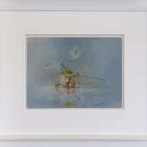 Transitory Spaces: White Flowering Branch, Berries and Fragments, Oil on museum board, Framed: 16 ½ x 19 ½ inches
