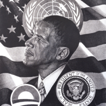President Obama, Graphite on heavy stock, 35 ¼ x 28 ½ inches