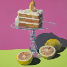 Lemon Cake, Oil on canvas, 55 x 55 Inches