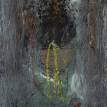Untitled 1993.1, Oil and encaustic on paper, 14 x 11 inches